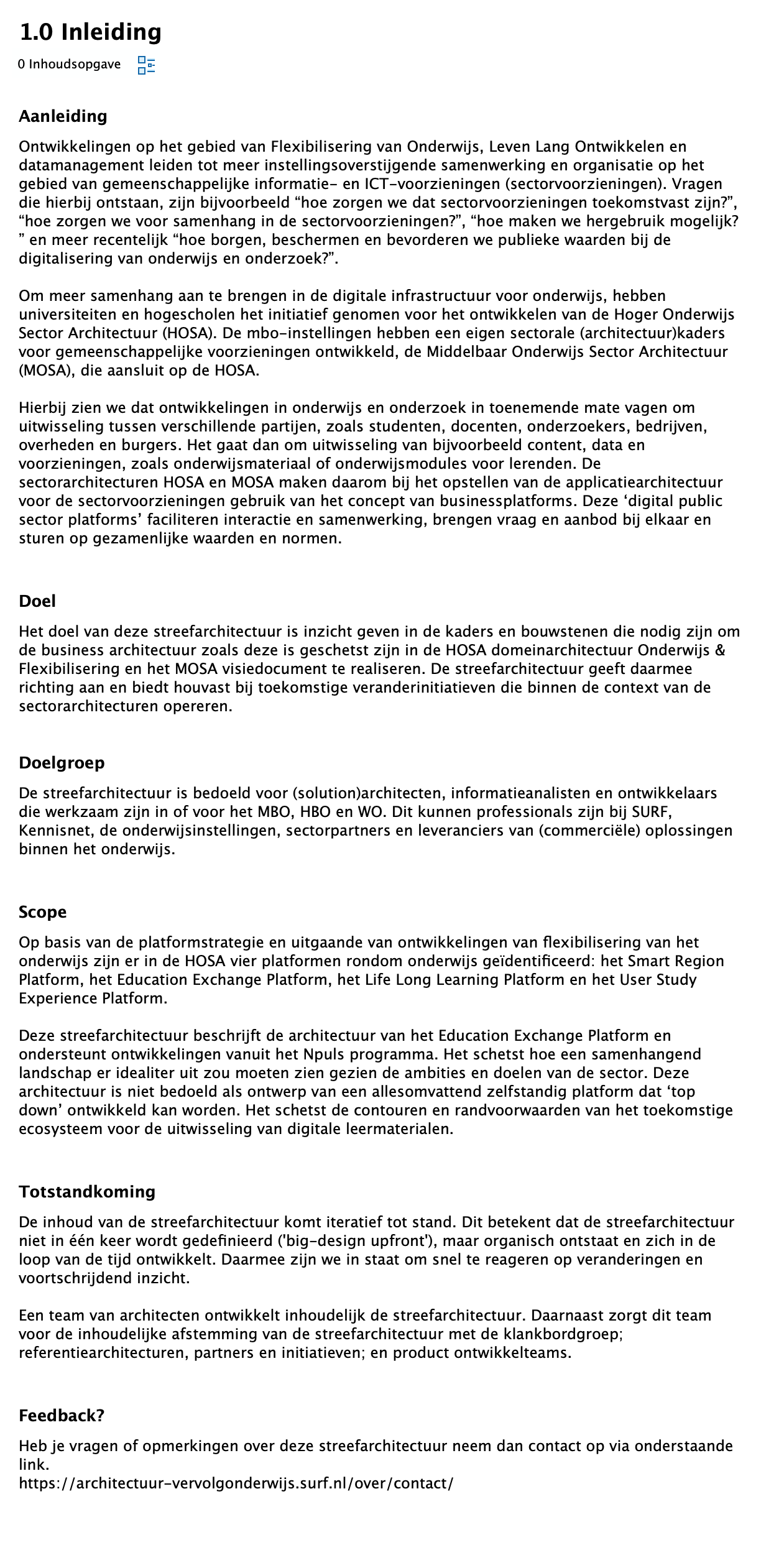 1.0 Inleiding